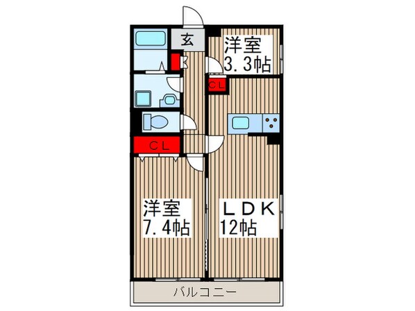 リブリ・riccoⅡの物件間取画像